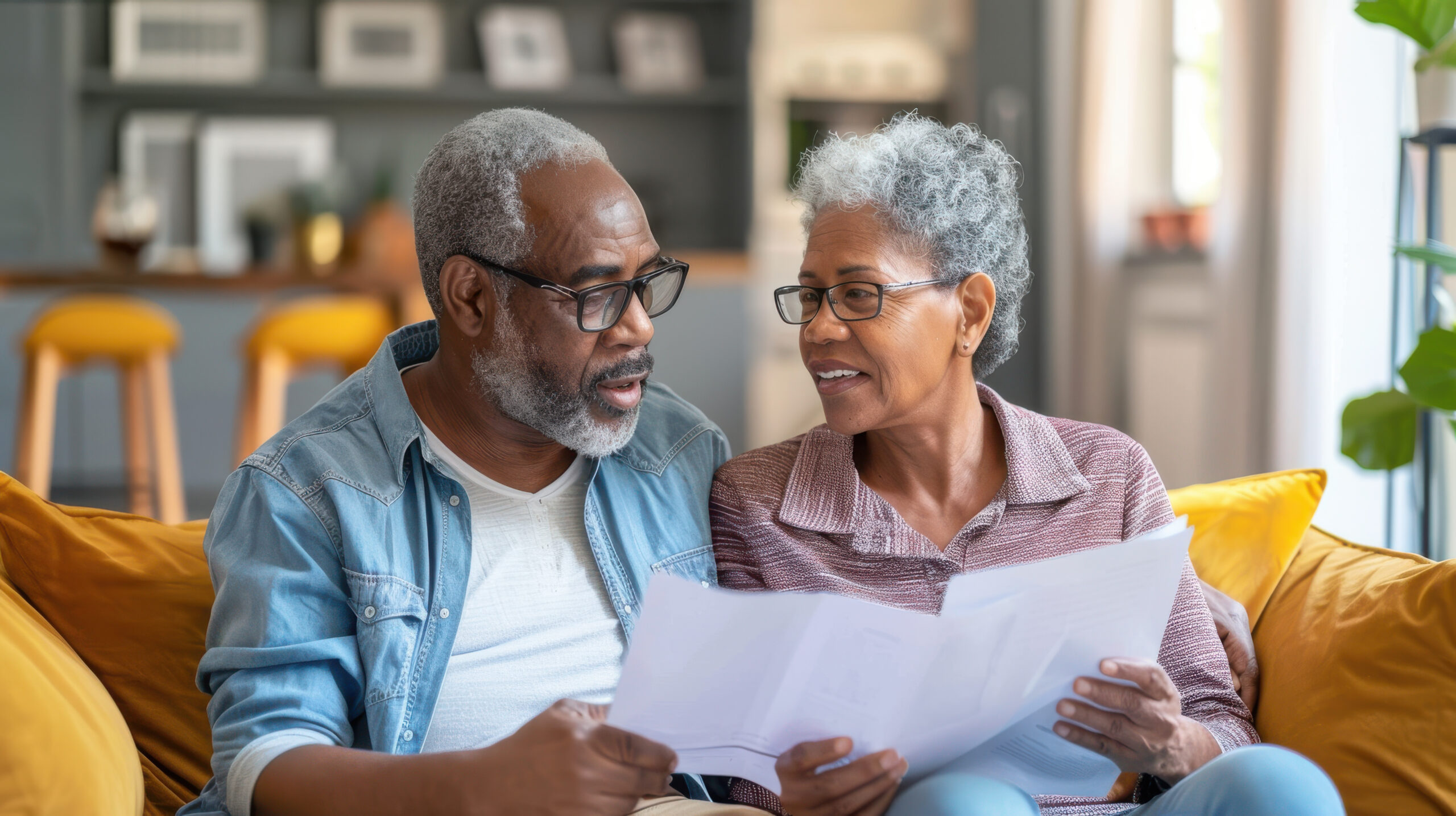 couple examining medicare costs